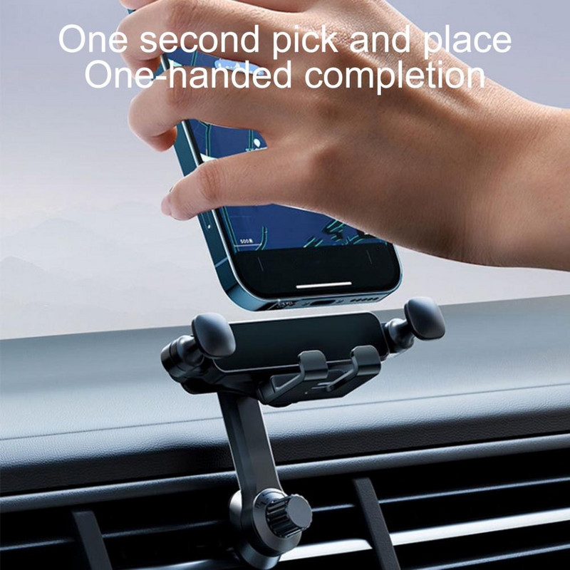 Mobiliųjų telefonų laikikliai 360 laipsnių reguliuojami stovai. Saugiai pritvirtinkite telefoną ant transporto priemonės oro išleidimo angos Tvirtas mobiliojo telefono laikiklis automobilyje