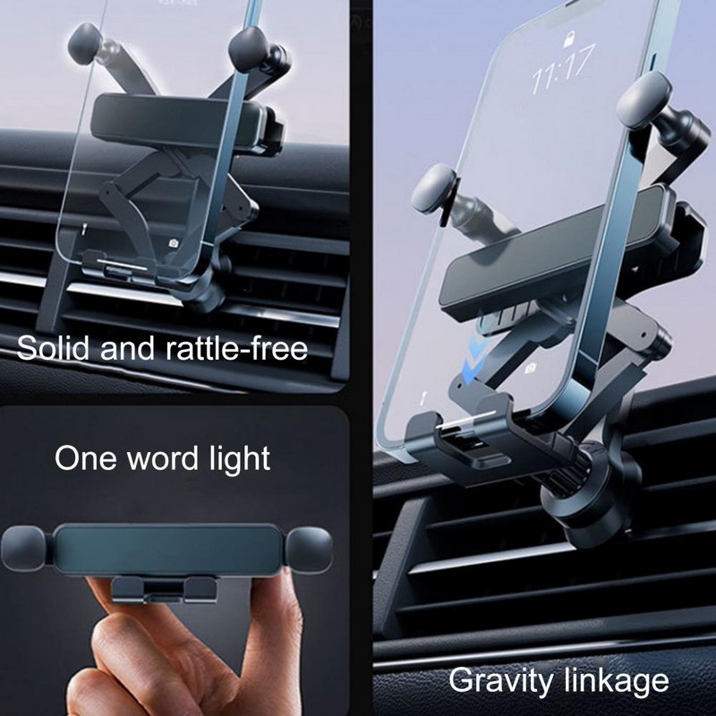 Mobiliųjų telefonų laikikliai 360 laipsnių reguliuojami stovai. Saugiai pritvirtinkite telefoną ant transporto priemonės oro išleidimo angos Tvirtas mobiliojo telefono laikiklis automobilyje