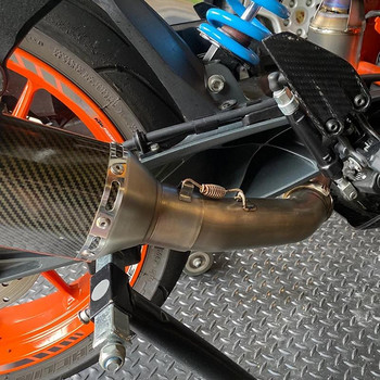 За KTM RC390 Duke 390 125 250 2017-2021 средна връзка на тръбата на мотоциклета Изпускателна система Модифициране на ауспуха Средна тръба Escape Moto Неръждаема стомана