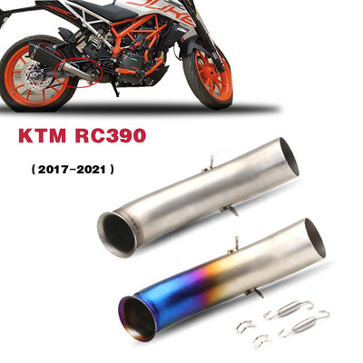 Pentru KTM RC390 Duke 390 125 250 2017-2021 Țeavă de legătură mijlocie Esapament pentru motocicleta Toba de eșapament Modificare Tubul mijlociu Escape Moto Oțel inoxidabil