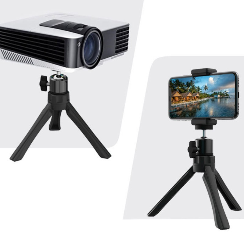 Mini suport metalic portabil pentru birou, cu 3 secțiuni, suport pentru proiector, trepied, cameră, telefon