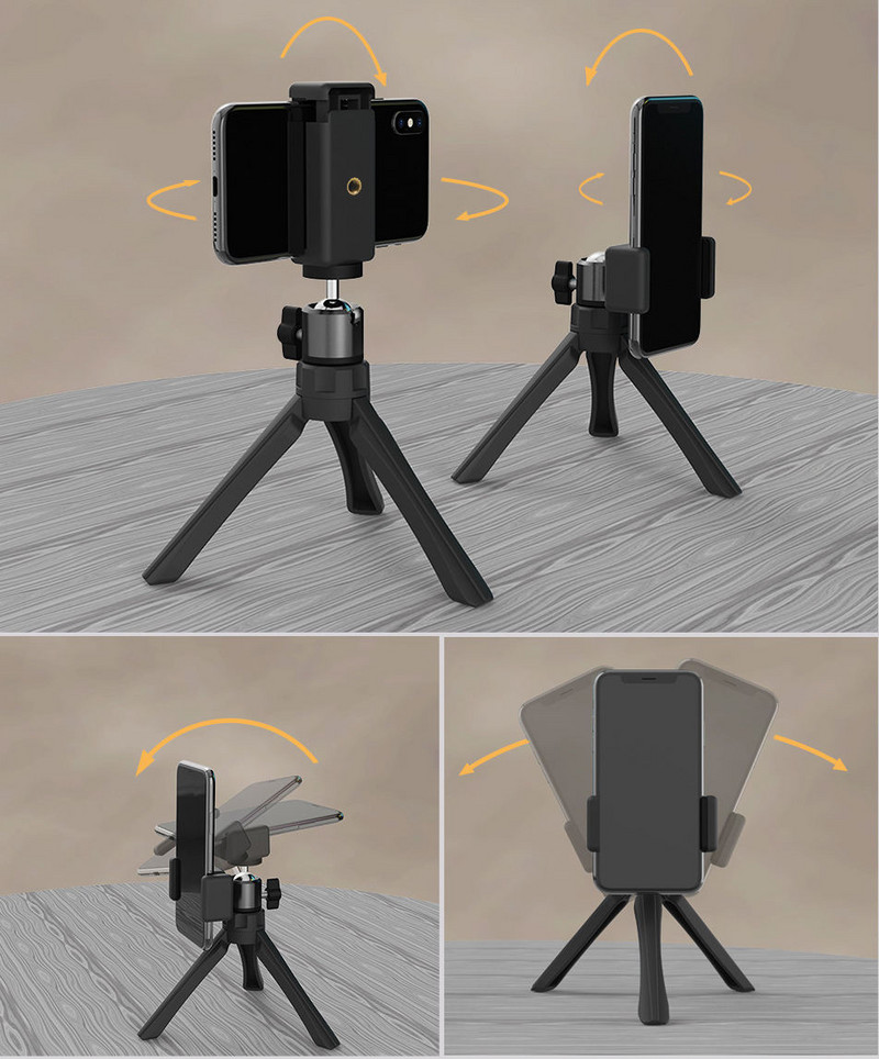 Mini suport metalic portabil pentru birou, cu 3 secțiuni, suport pentru proiector, trepied, cameră, telefon