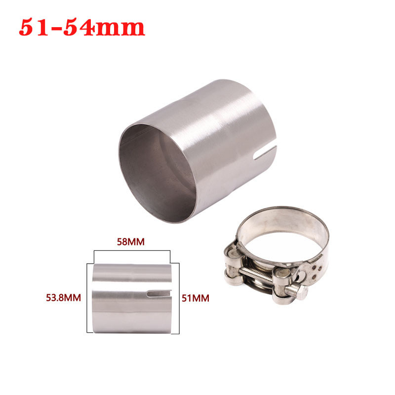 51mm la 52MM 54MM 56MM 58MM 62MM Motocicletă Yoshimura Evacuare Evacuare Convertor Adaptor Link Tube Tub Reductor 60mm Toba de eșapament Race