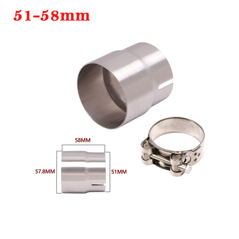 51mm la 52MM 54MM 56MM 58MM 62MM Motocicletă Yoshimura Evacuare Evacuare Convertor Adaptor Link Tube Tub Reductor 60mm Toba de eșapament Race