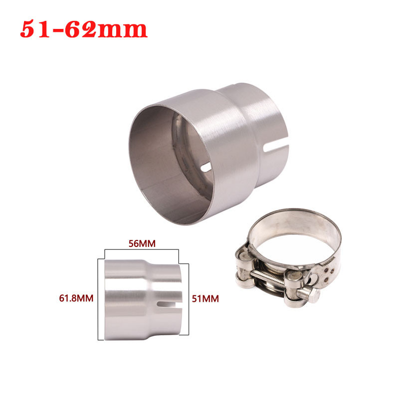 51mm la 52MM 54MM 56MM 58MM 62MM Motocicletă Yoshimura Evacuare Evacuare Convertor Adaptor Link Tube Tub Reductor 60mm Toba de eșapament Race