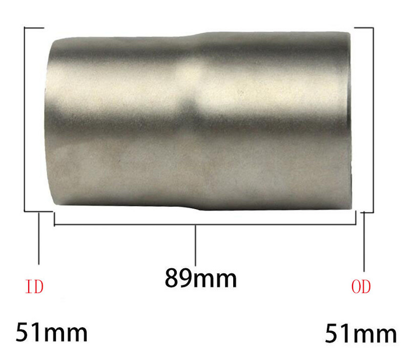 Βύσμα σύνδεσης προσαρμογέα εξάτμισης 60 mm έως 51 mm Σωλήνας σύνδεσης για προσαρμογέα εξάτμισης 60 mm 51-38 mm CB400 ZRX400 Connector