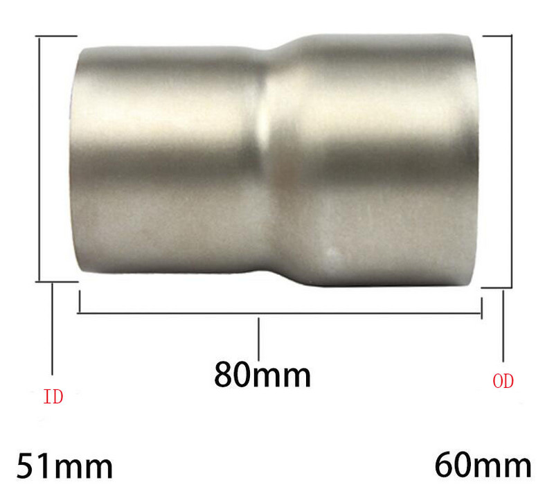 Βύσμα σύνδεσης προσαρμογέα εξάτμισης 60 mm έως 51 mm Σωλήνας σύνδεσης για προσαρμογέα εξάτμισης 60 mm 51-38 mm CB400 ZRX400 Connector