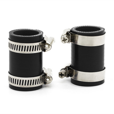 Pack-2 pentru Yamaha Banshee 87-06 Colieri de țeavă de eșapament Negru Se potrivește toți anii din fabrică Toomey FMF PC