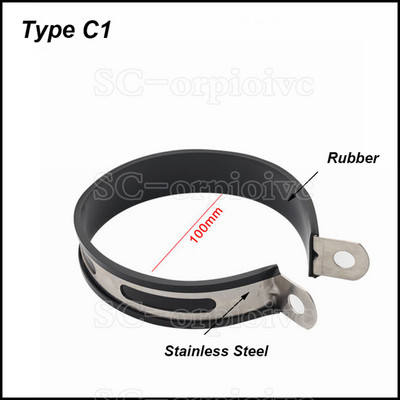 Ανοξείδωτο στήριγμα από ανοξείδωτο χάλυβα Σφιγκτήρας κρεμάστρα σταθερού δακτυλίου Βάση στήριξης για σιγαστήρα σωλήνα εξάτμισης μοτοσυκλέτας