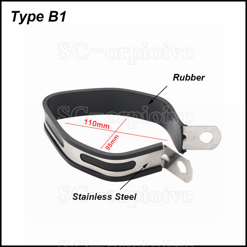 Ανοξείδωτο στήριγμα από ανοξείδωτο χάλυβα Σφιγκτήρας κρεμάστρα σταθερού δακτυλίου Βάση στήριξης για σιγαστήρα σωλήνα εξάτμισης μοτοσυκλέτας