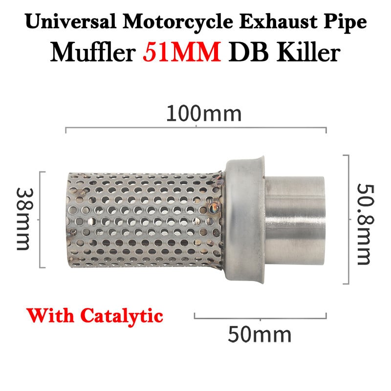 50.8mm 60mm DB Killer Universal Motocicletă Yoshimura Esapament Escape Moto Mesh Catalizator Amortizor Amortizor Amortizor Toba de eșapament Dispozitiv Dit Bicicletă