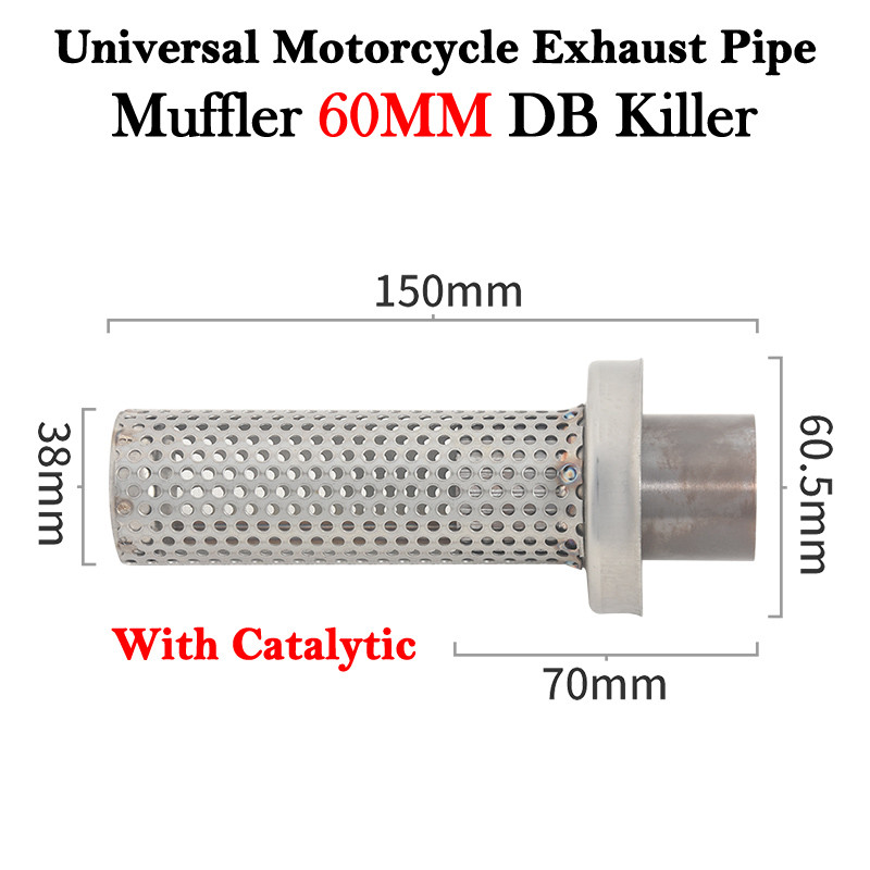 50.8mm 60mm DB Killer Universal Motocicletă Yoshimura Esapament Escape Moto Mesh Catalizator Amortizor Amortizor Amortizor Toba de eșapament Dispozitiv Dit Bicicletă
