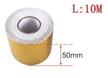 Bandă de evacuare termică aurie 5/9/10M Admisie de aer Izolație termică Scut înveliș Barieră de căldură reflectorizată Motor autoadeziv Universal