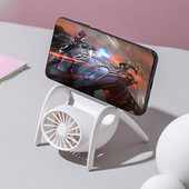 Mini vasaros telefono laikiklio ventiliatoriai USB įkraunamas nešiojamas rankinis aušinimo ventiliatorius, skirtas namų biurui Nutildyti stalinio kompiuterio ventiliatorių su kvėpuojančia šviesa