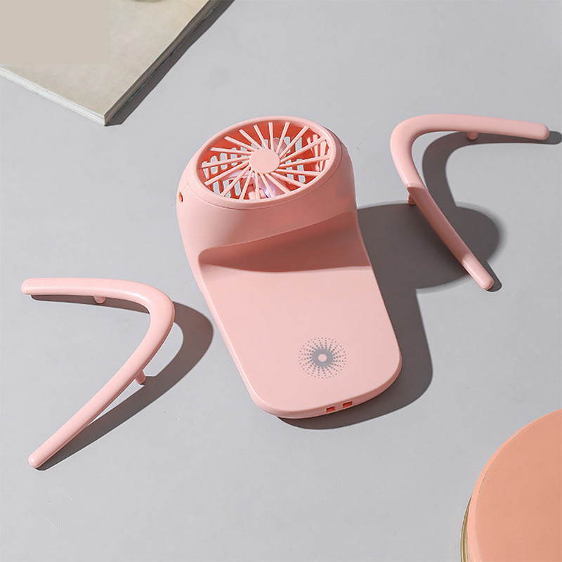 Mini vasaros telefono laikiklio ventiliatoriai USB įkraunamas nešiojamas rankinis aušinimo ventiliatorius, skirtas namų biurui Nutildyti stalinio kompiuterio ventiliatorių su kvėpuojančia šviesa