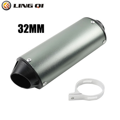 LING QI 28MM 32MM 38MM motorkerékpár kipufogó hangtompító Escape Moto kipufogócső 110 125 150CC Dirt Pit Bike ATV Honda YAMAHA KAWASAKI