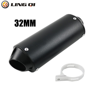 LING QI 28MM 32MM 38MM motorkerékpár kipufogó hangtompító Escape Moto kipufogócső 110 125 150CC Dirt Pit Bike ATV Honda YAMAHA KAWASAKI