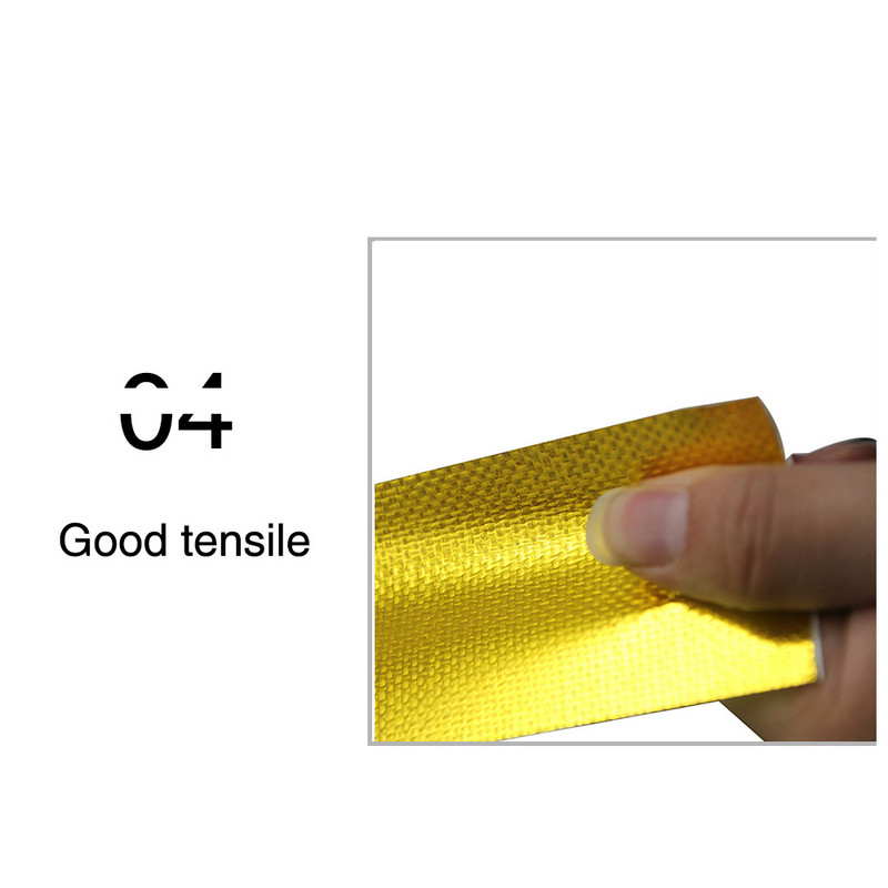 Alconstar- Curea din fibră de sticlă 5M/10M Auto Motocicletă Refit Banda de izolare termică Evacuare Înveliș termic Roll Scut termic