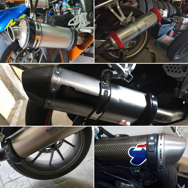 Colier de evacuare din oțel inoxidabil de 100-140 mm pentru motociclete Protector rotund oval pentru evacuare poate acoperi se potrivește pentru HONDA Africa Twin CRF1000L