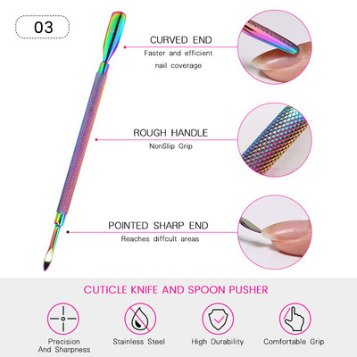 BORN PRETTY Küünenaha Käärid Rainbow Dead Skin Remover Edge Cuticle Nipper Clipper Küünetööriist Pediküür Maniküür Küünelõikur