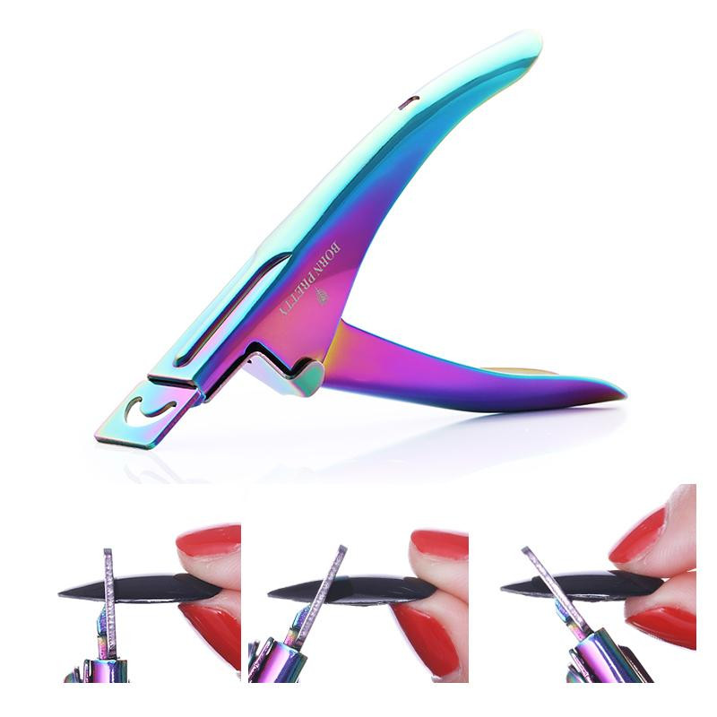 BORN PRETTY Foarfecă pentru cuticule pentru unghii Curcubeu Dispozitiv de îndepărtare a pielii moarte Dispozitiv de tăiere a unghiilor pentru tăieturi pentru tăieturi Instrument de tăiere a unghiilor Manichiură