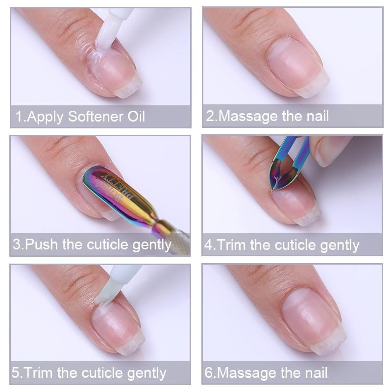 BORN PRETTY Foarfecă pentru cuticule pentru unghii Curcubeu Dispozitiv de îndepărtare a pielii moarte Dispozitiv de tăiere a unghiilor pentru tăieturi pentru tăieturi Instrument de tăiere a unghiilor Manichiură
