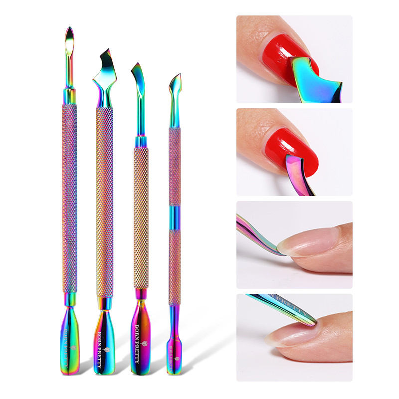 BORN PRETTY Foarfecă pentru cuticule pentru unghii Curcubeu Dispozitiv de îndepărtare a pielii moarte Dispozitiv de tăiere a unghiilor pentru tăieturi pentru tăieturi Instrument de tăiere a unghiilor Manichiură