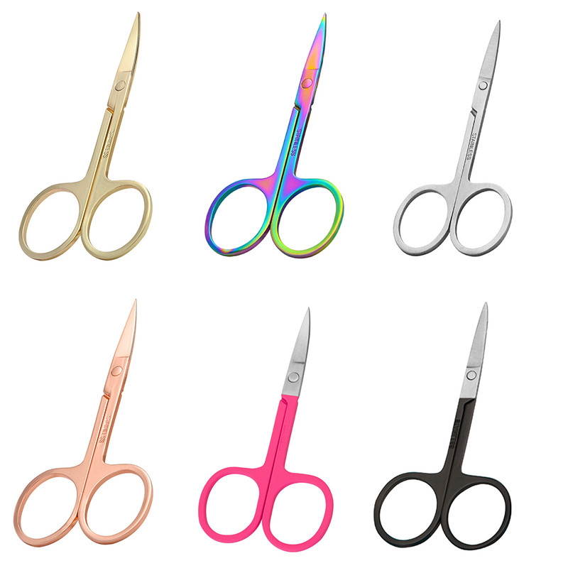 Nails Art Nerūdijantis plienas Maži antakiai Nosies Plaukai Žirklės Nukirptas Manikiūras Veido kirpimas Makiažas Grožis ManikiūrasAksesuarai Priemonė