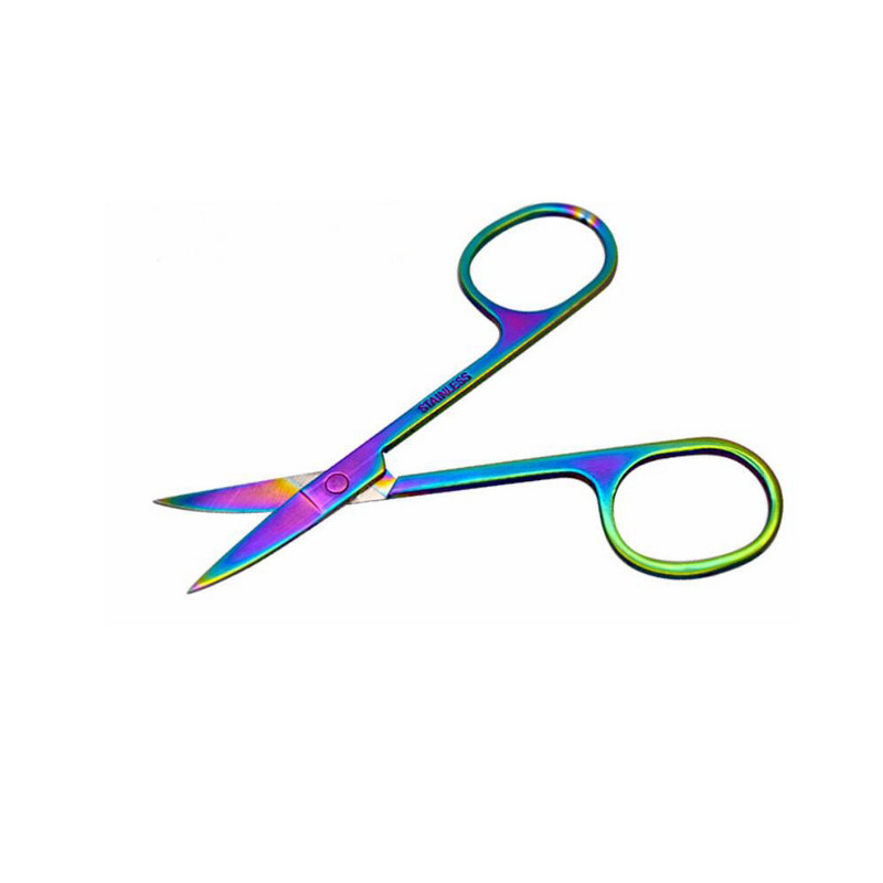 Nerūdijančio plieno makiažo priemonės Antakių žirklės Plaukų kirpimas Nagai Kutikulė Lenktas Pedikiūras Negyvos odos valiklis Grožio žirklės