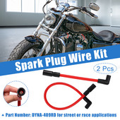 Uxcell 2 kom 10,4 mm 10 mm komplet žice za svjećice za Harley Davidson Dyna FXD Softail crvena