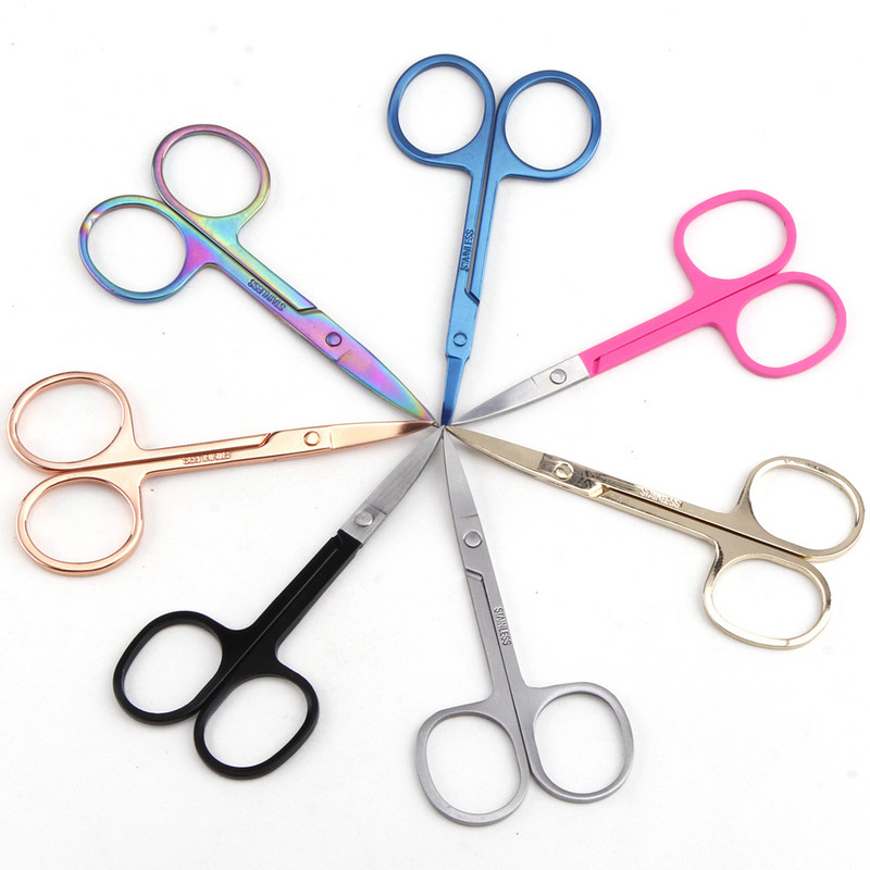 Dispozitiv de tăiat unghii pentru cuticulă Foarfece pentru manichiură Vârf curbat Dispozitiv pentru îndepărtarea pielii moarte din oțel inoxidabil Pensetă pentru pedichiură Clipper Foarfecă pentru sprâncene