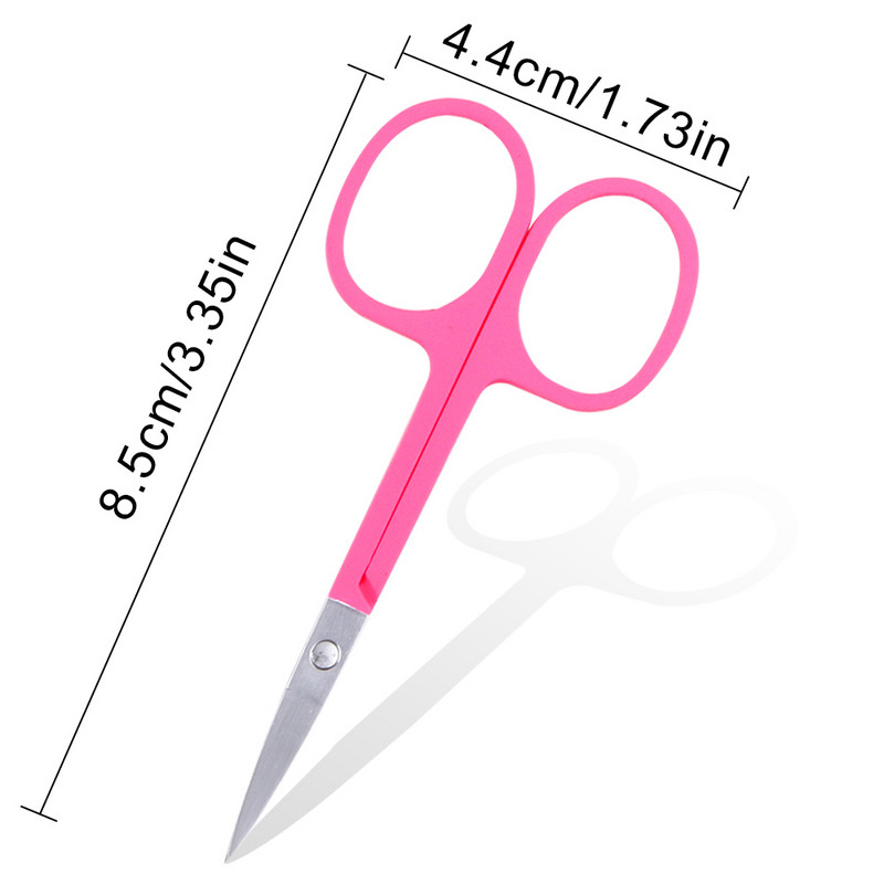 Dispozitiv de tăiat unghii pentru cuticulă Foarfece pentru manichiură Vârf curbat Dispozitiv pentru îndepărtarea pielii moarte din oțel inoxidabil Pensetă pentru pedichiură Clipper Foarfecă pentru sprâncene