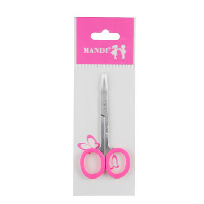 Fierbinte 1 buc Inel de silicon verde din oțel inoxidabil Curcubeu Sprâncene tăiat Instrumente de machiaj Foarfece de frumusețe Foarfece pentru cuticulă tăiată cu tifon.