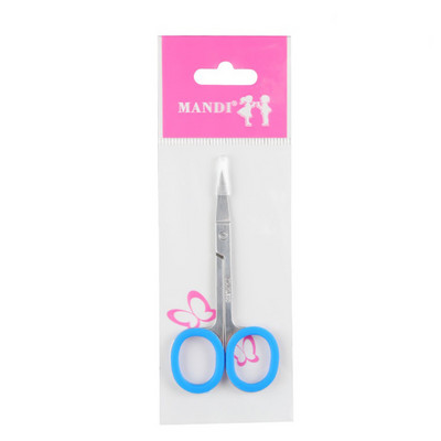 Fierbinte 1 buc Inel de silicon verde din oțel inoxidabil Curcubeu Sprâncene tăiat Instrumente de machiaj Foarfece de frumusețe Foarfece pentru cuticulă tăiată cu tifon.