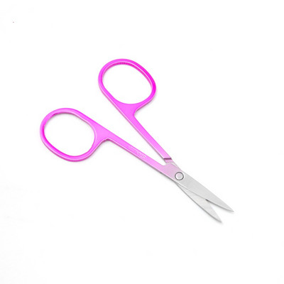 Fierbinte 1 buc Inel de silicon verde din oțel inoxidabil Curcubeu Sprâncene tăiat Instrumente de machiaj Foarfece de frumusețe Foarfece pentru cuticulă tăiată cu tifon.