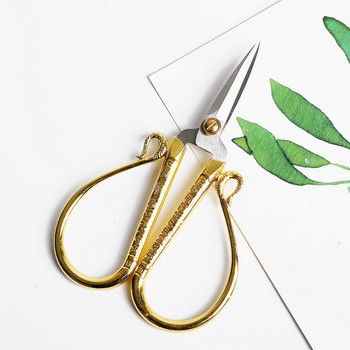 1PCS Издръжливи ножици за нокти от неръждаема стомана Ретро Направи си сам шевни Horny Scissors Family Makeup Remover Makeup Embroidery Craft Tools