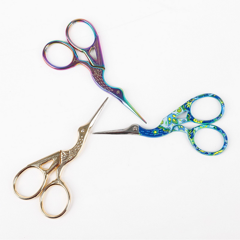 1 KOM. Izdržljive škare za nokte od nehrđajućeg čelika Retro DIY šivanje Napaljene škare Obiteljski alati za skidanje šminke Vezenje