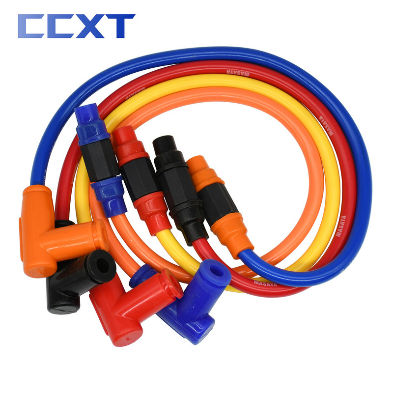 Mootorratta süüteküünal Iridium toitekaabli juhtmed korgikaane süütekaabel Yamaha Kawasaki KTM Honda Suzuki ATV jne jaoks universaalne