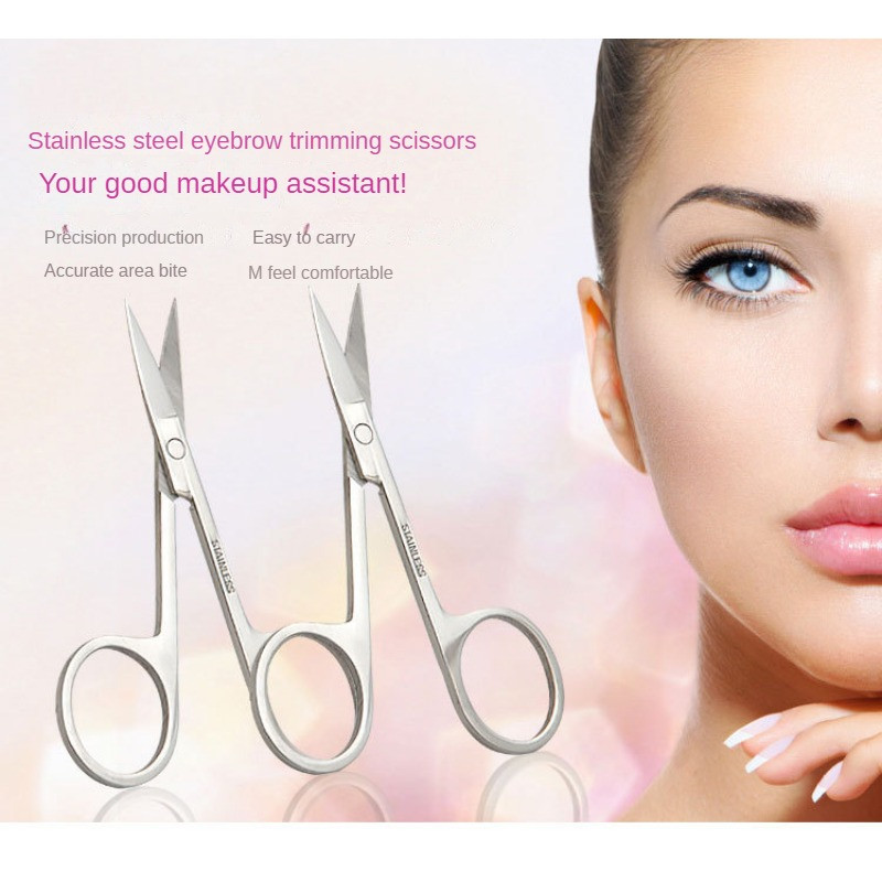 Nails Art Nerūdijantis plienas Maži antakiai Nosies Plaukai Žirklės Nukirptas Manikiūras Veido kirpimas Makiažas Grožis Manikiūras Aksesuarai Priemonė