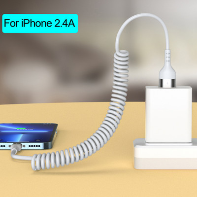 Cablu de date USB tip C 66W 5A Cablu de încărcare rapid telescopic 3A Micro USB Spring Pull pentru Sumsung Xiaomi POCO iPhone13 14 Pro Max
