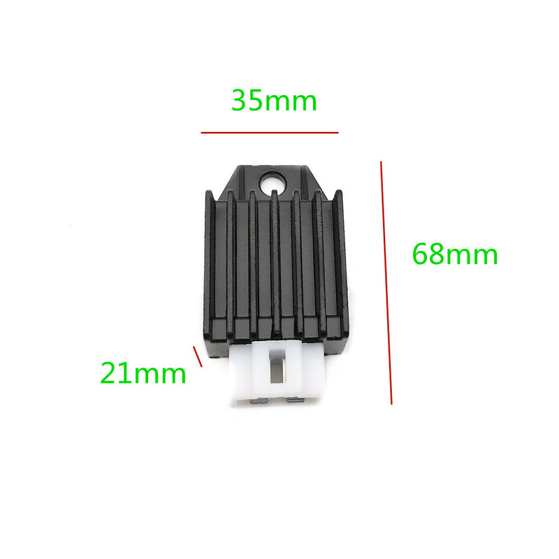 Motociklo našumo dalys Uždegimo įtampos reguliatoriaus lygintuvas, skirtas GY6 50 80 100 125 150CC ATV Pit Bike Buggie Moped Motoroleris