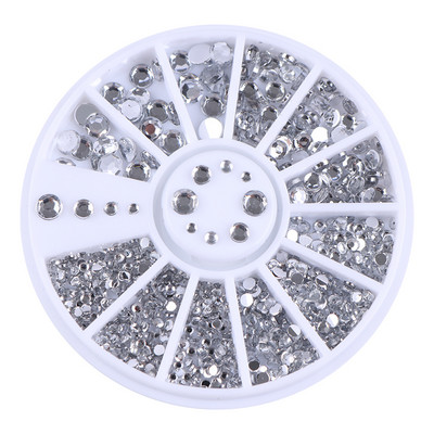 Nagu Rhinestone Mazas neregulāras krelles jauktu krāsu akmens manikīrs 3D nagu mākslas rotājumi uz riteņu nagiem aksesuāri manikīrs