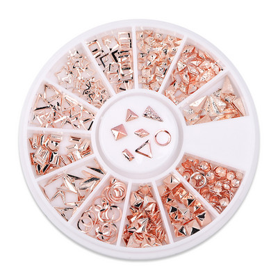 Nagu Rhinestone Mazas neregulāras krelles jauktu krāsu akmens manikīrs 3D nagu mākslas rotājumi uz riteņu nagiem aksesuāri manikīrs
