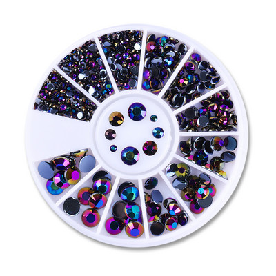 Nagu Rhinestone Mazas neregulāras krelles jauktu krāsu akmens manikīrs 3D nagu mākslas rotājumi uz riteņu nagiem aksesuāri manikīrs