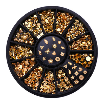 Nagu Rhinestone Mazas neregulāras krelles jauktu krāsu akmens manikīrs 3D nagu mākslas rotājumi uz riteņu nagiem aksesuāri manikīrs