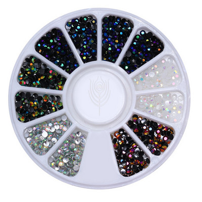 Nagu Rhinestone Mazas neregulāras krelles jauktu krāsu akmens manikīrs 3D nagu mākslas rotājumi uz riteņu nagiem aksesuāri manikīrs