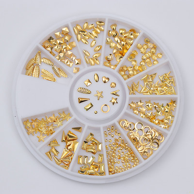 Nagu Rhinestone Mazas neregulāras krelles jauktu krāsu akmens manikīrs 3D nagu mākslas rotājumi uz riteņu nagiem aksesuāri manikīrs
