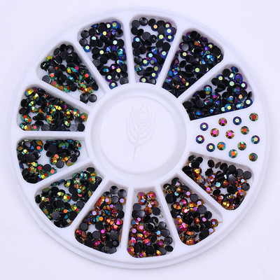 Nagu Rhinestone Mazas neregulāras krelles jauktu krāsu akmens manikīrs 3D nagu mākslas rotājumi uz riteņu nagiem aksesuāri manikīrs