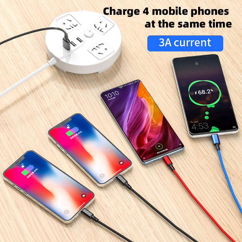 Cablu micro USB tip C 4in1 3in1 3A pentru iPhone 14 13 12 11 Cablu de încărcare 3 în 1 2 în 1 Cablu USB tip C pentru Huawei/Honor Xiaomi