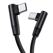 0,25 m / 0,5 m / 1 m / 2 m 90 laipsnių USB tipo C ir USB C laidas, skirtas Samsung Huawei Xiaomi Redmi Macbook greito įkroviklio laidui PD tipo c laidas